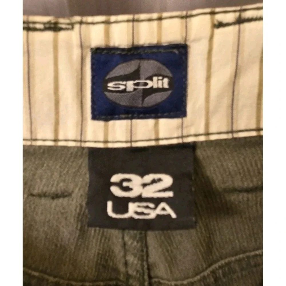 Vintage 1995 Split 500 Size 32 (32x30) 100% Cotton‎ Green Corduroy Pants USA